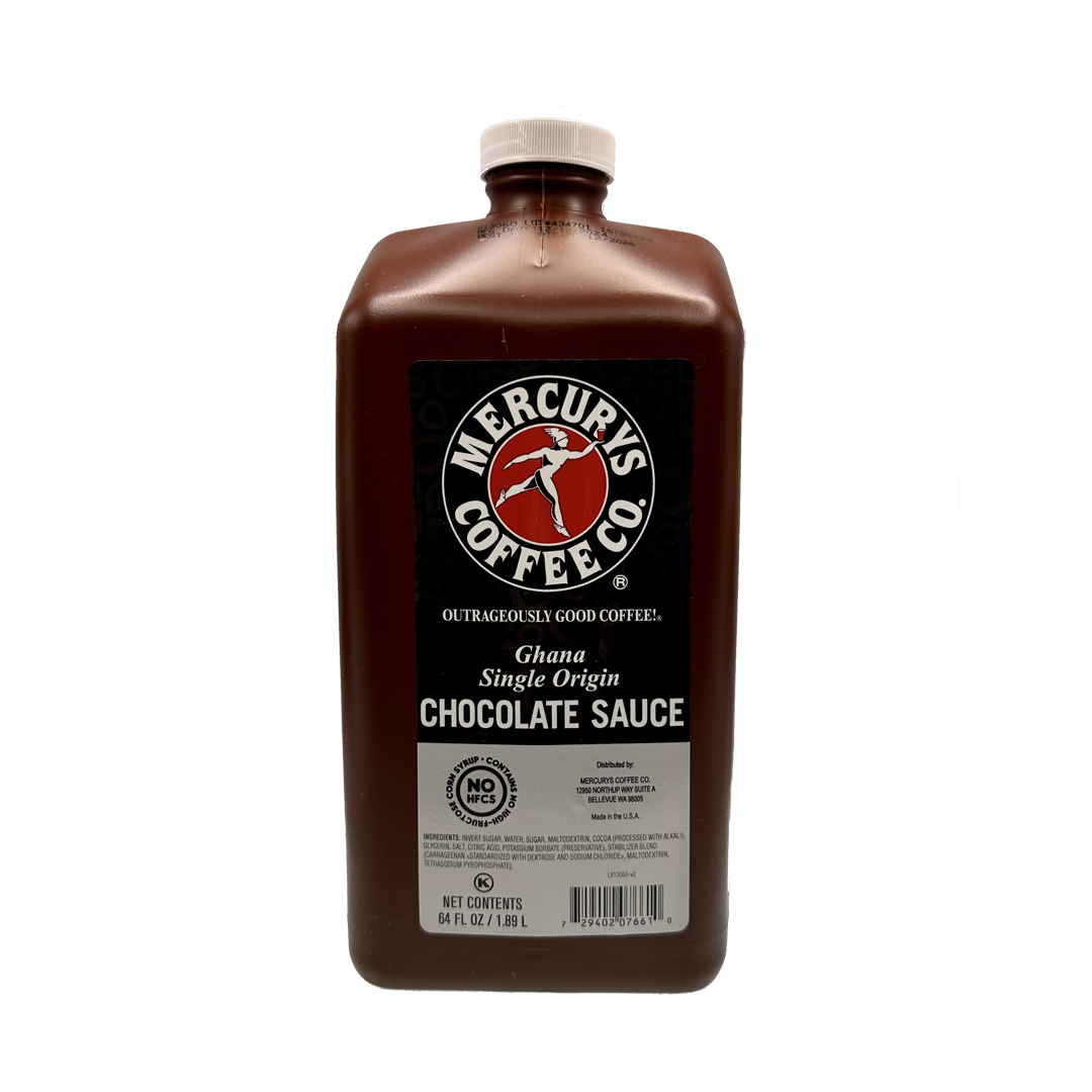 MERCURYS GHANA SINGLE-ORIGIN CHOCOLATE SAUCE - 64oz