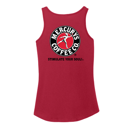 Mercurys Coffee Red Tank Top (Womens)