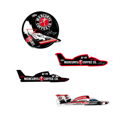 Miss Mercurys Coffee Hydroplane Vinyl Sticker Pack