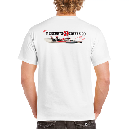 Miss Mercurys Coffee Racing Unisex T-Shirt (White)