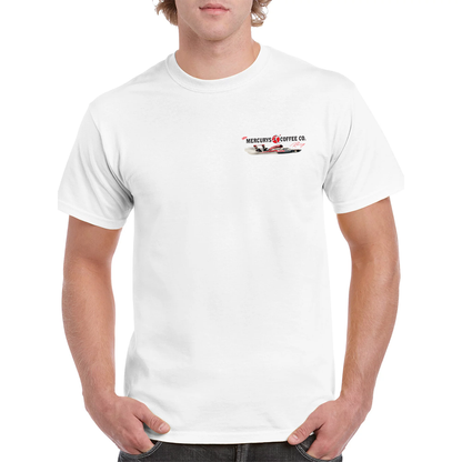 Miss Mercurys Coffee Racing Unisex T-Shirt (White)